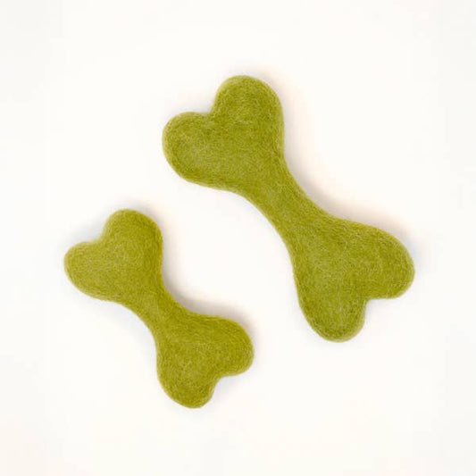 MB WOOLBONE Wool Dog Toy: Moss / L