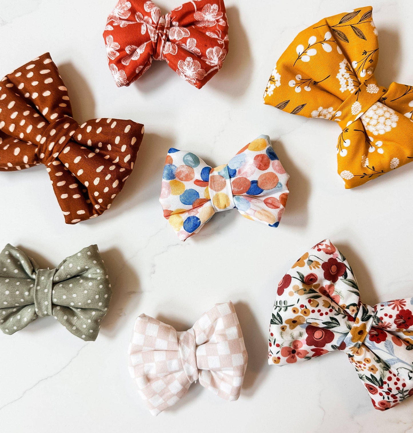 Copper Spot Plush Bow: Large