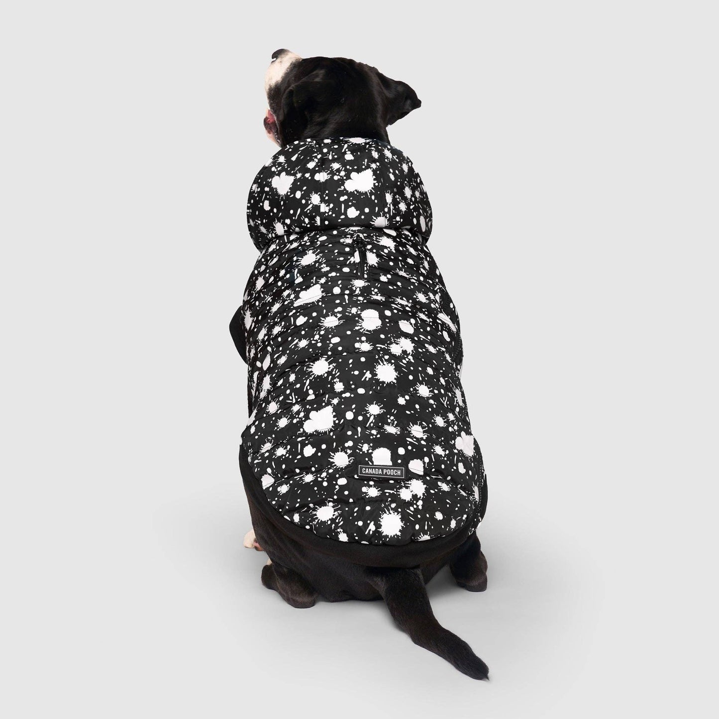 Prism Puffer- Dog Coat: Pink Houndstooth / 24