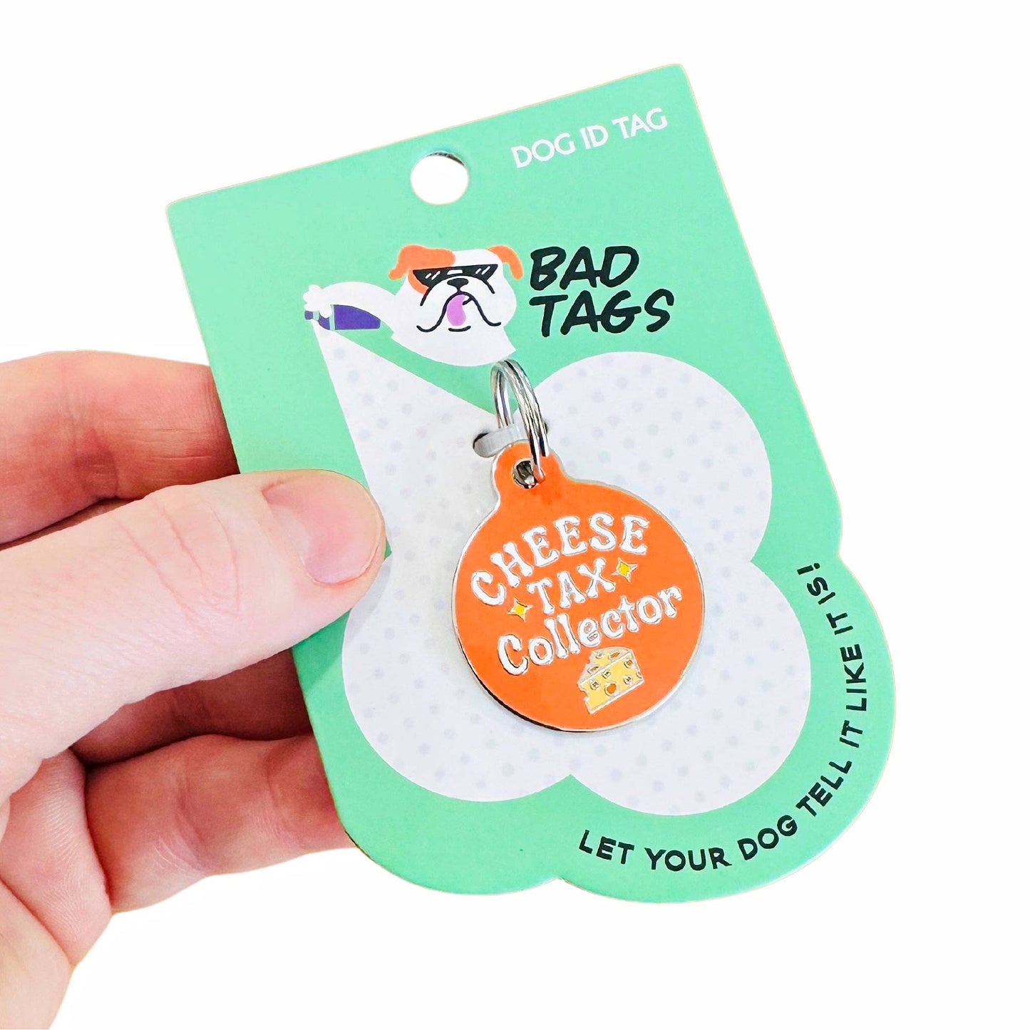 Dog Tag w/ Personalized QR Code - Cheese Tax Collector