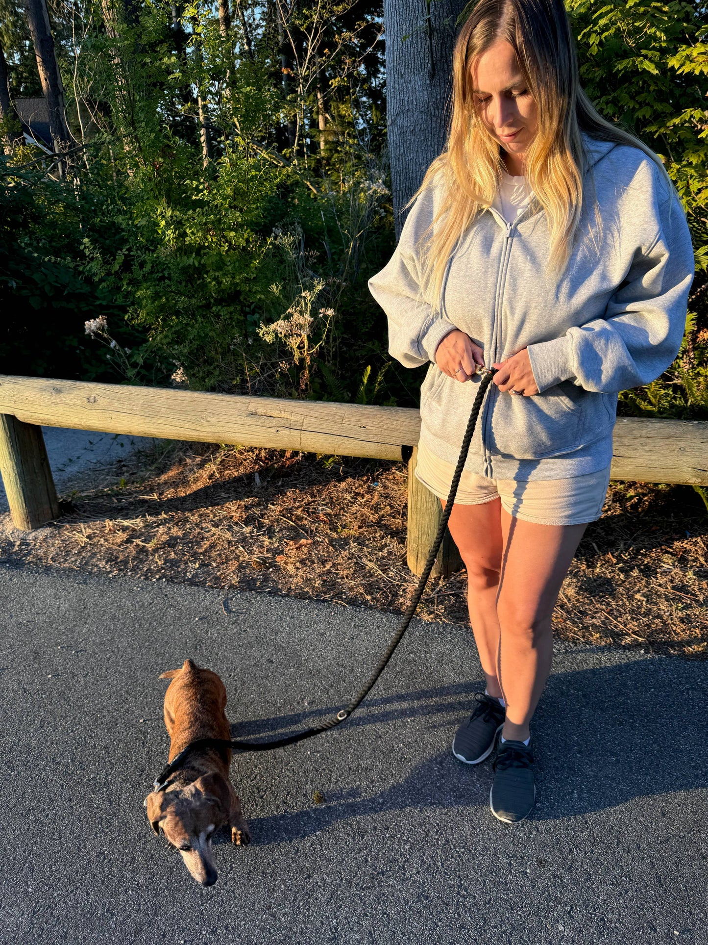 Hands Free Cotton Rope Dog Leash