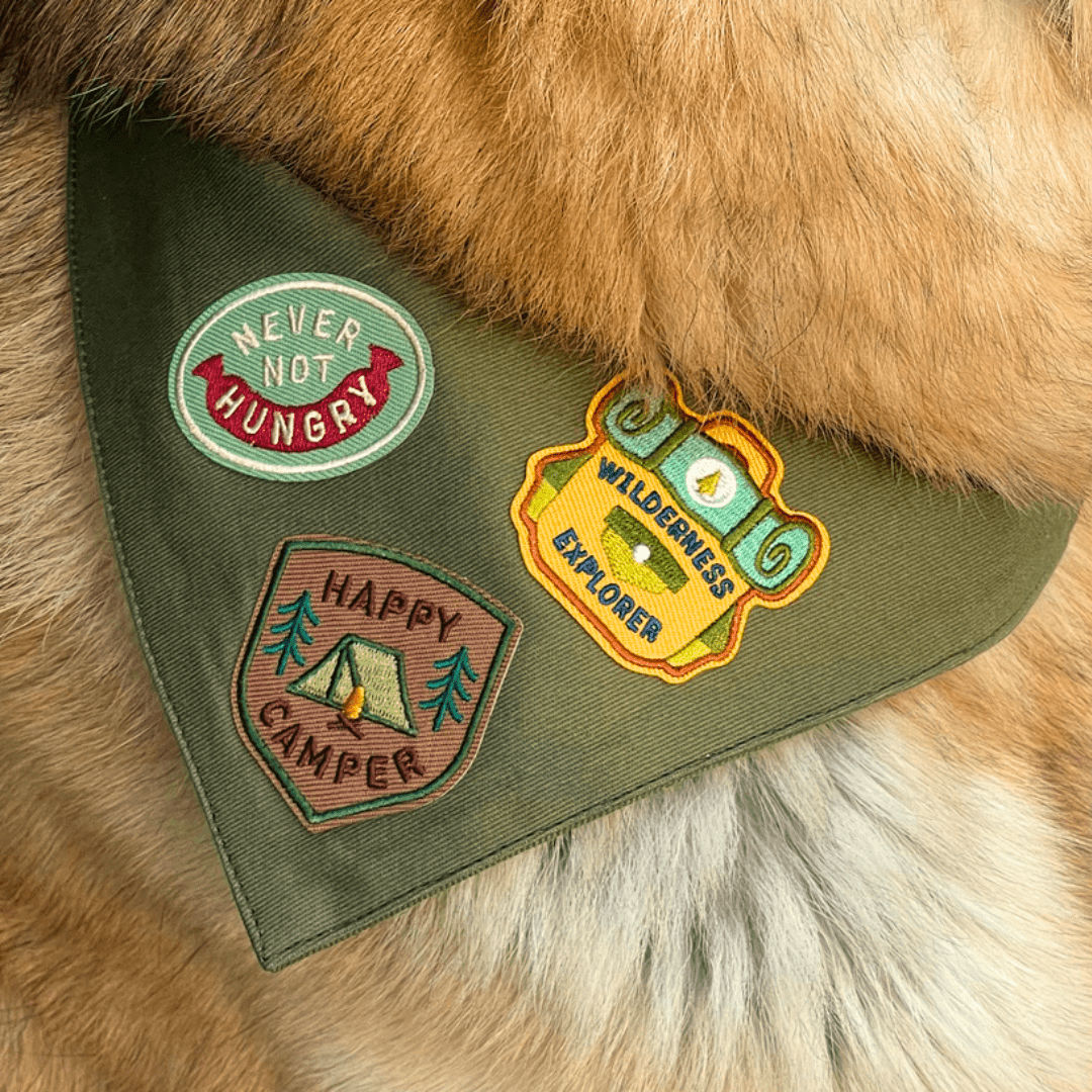 Happy Camper | Velcro or Iron-On Patch for Pets