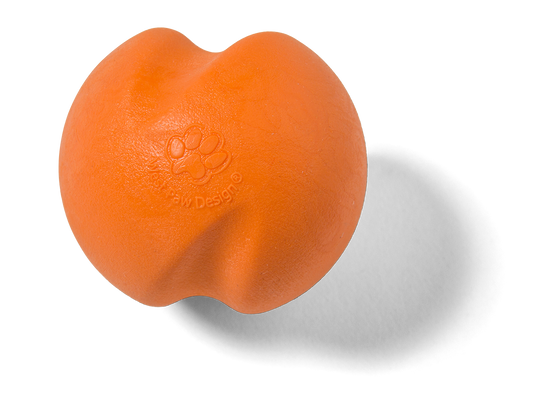 Jive® Dog Toy Ball for Chew, and Fetch: Tangerine