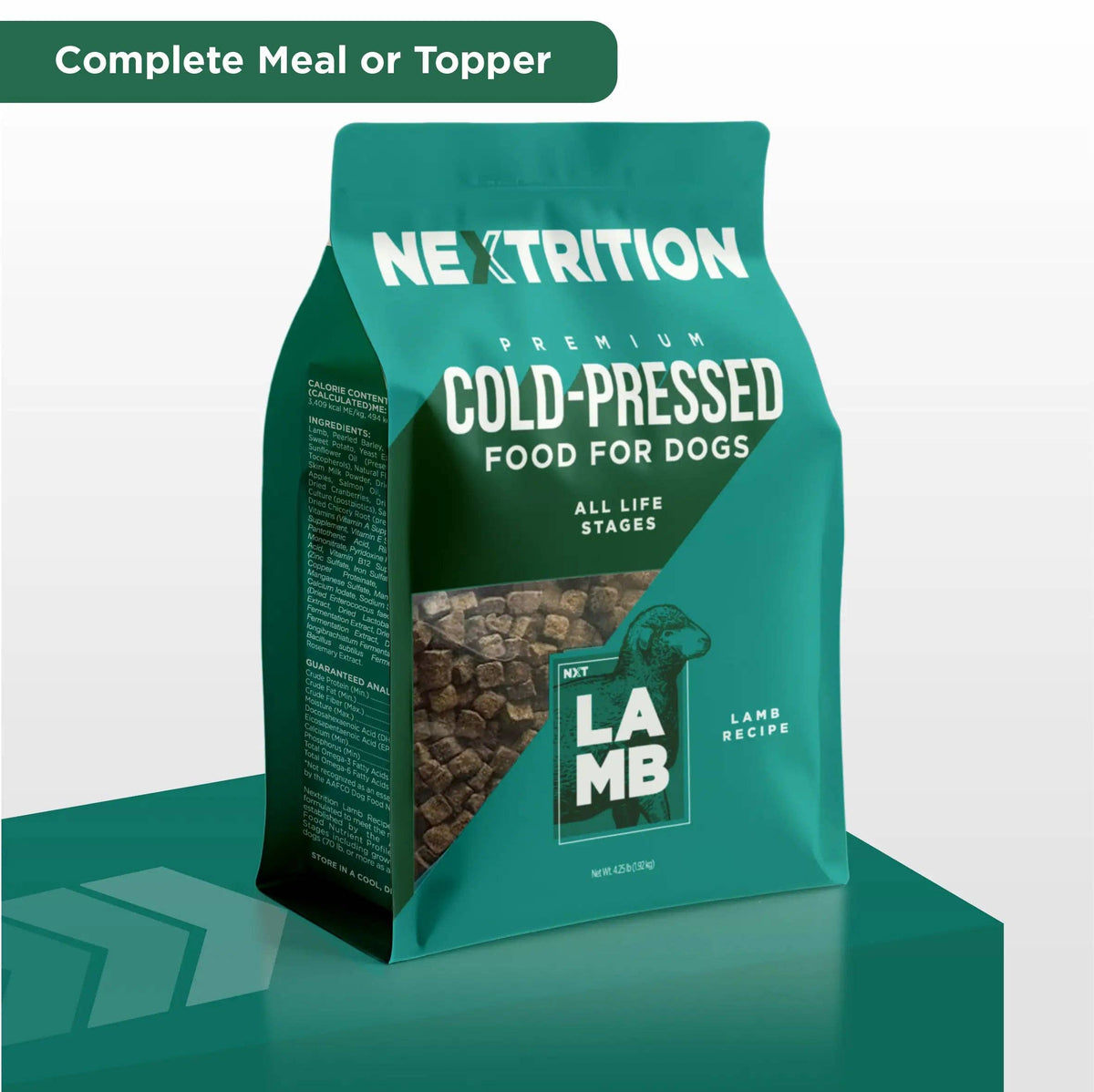 All-Natural Cold-Pressed Lamb Dog Food: 1.9 lb