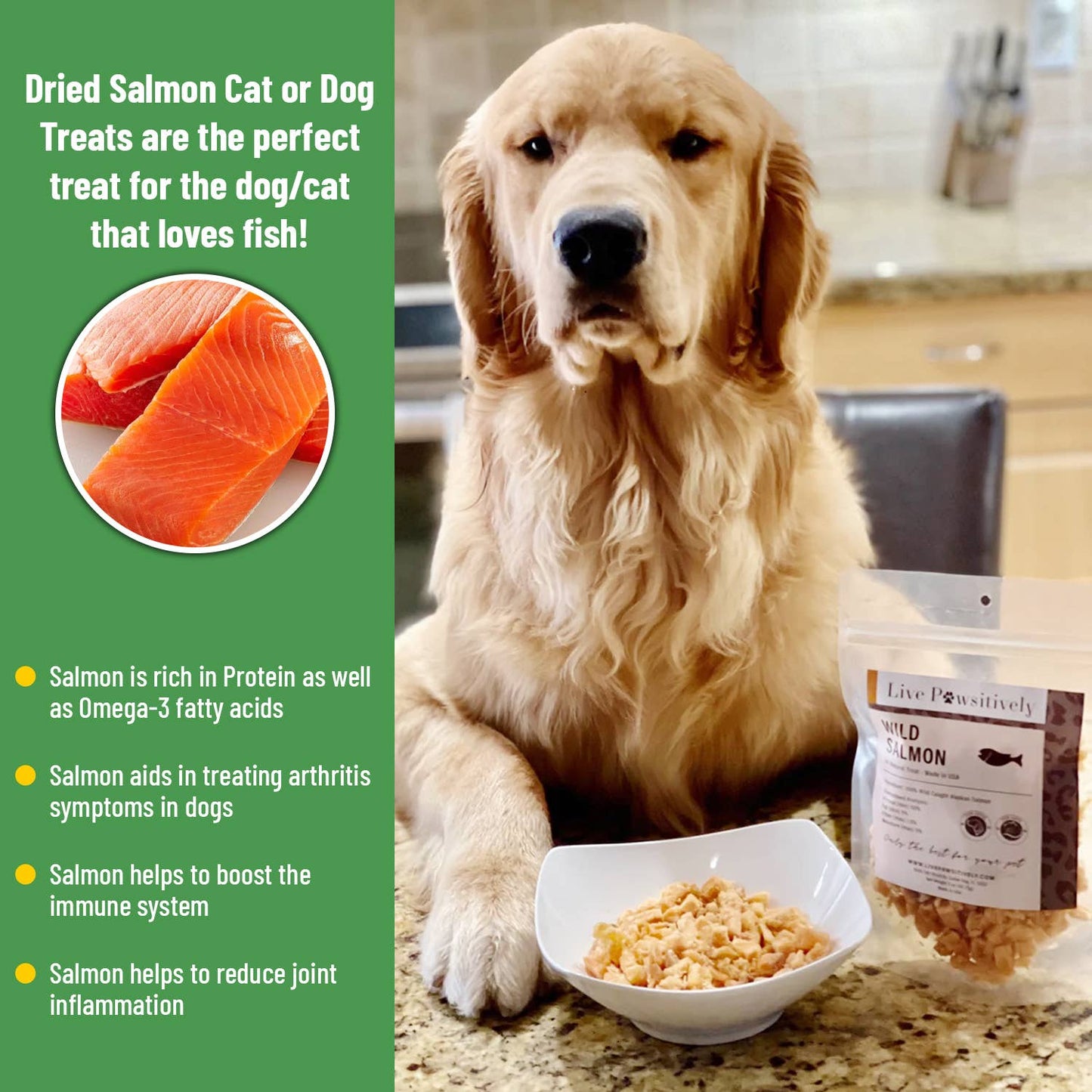 Wild Salmon ,  Dried treat for Dogs