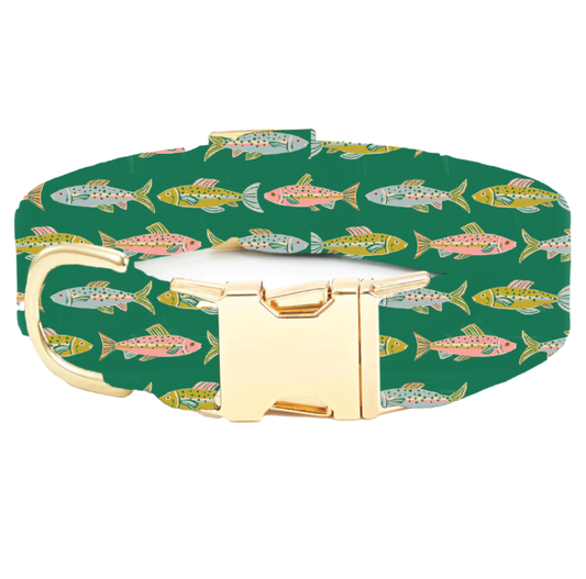 Gone Fishing Dog Collar