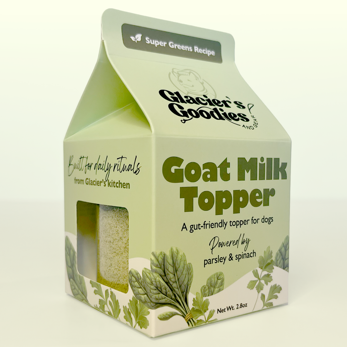 Goat Milk Dog Topper – Parsley & Spinach | Gut-Friendly