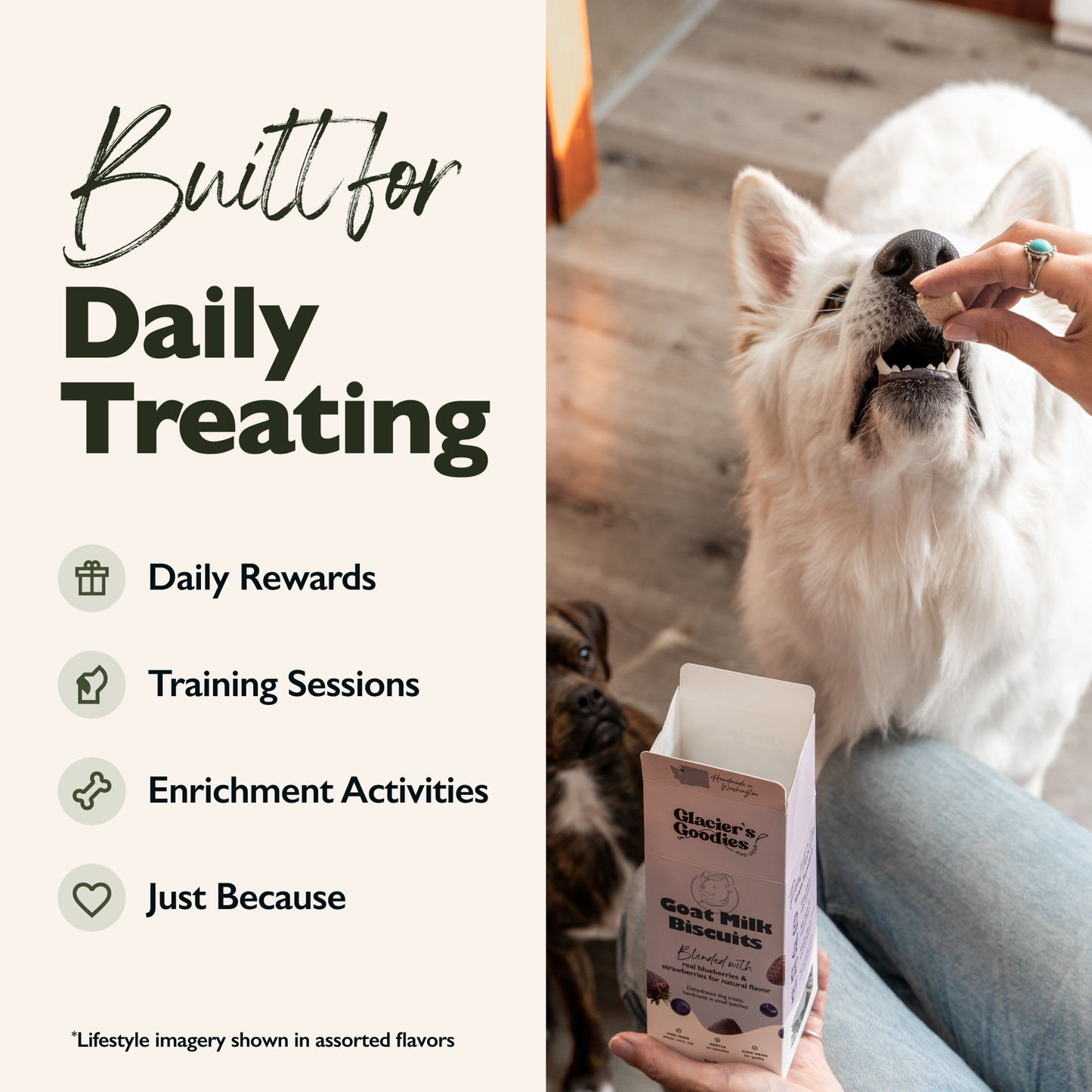 Goat Milk Dog Treats — Blueberry & Strawberry