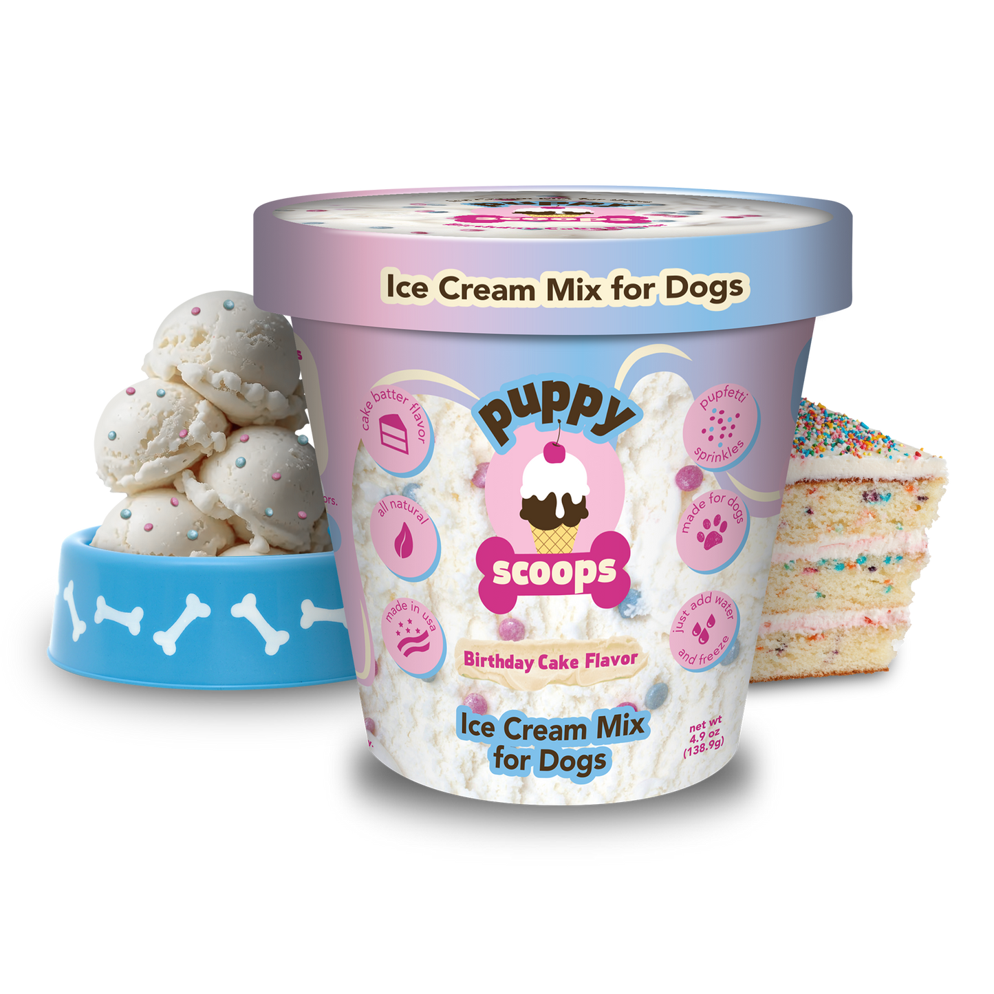 Puppy Scoops Ice Cream Mix for Dogs: Maple Bacon / 4.65 oz
