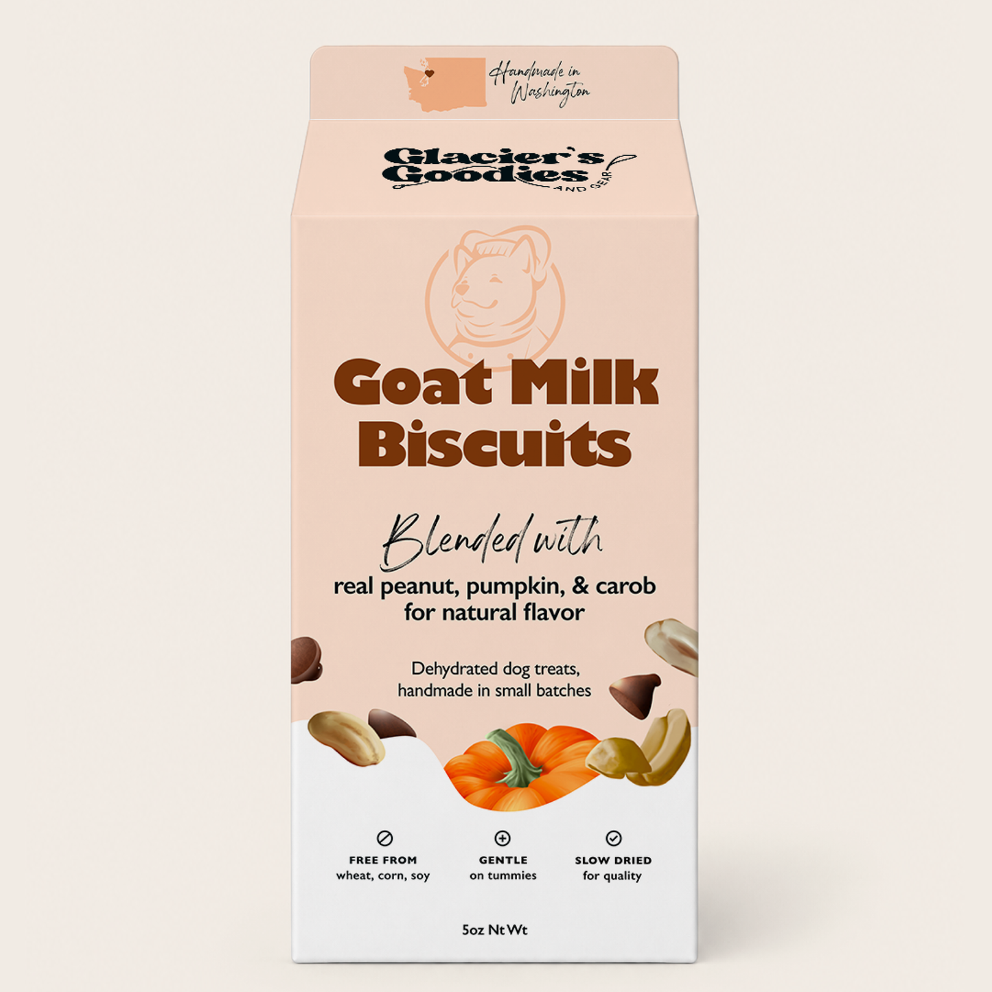 Goat Milk Dog Treats — Peanut, Pumpkin, and Carob