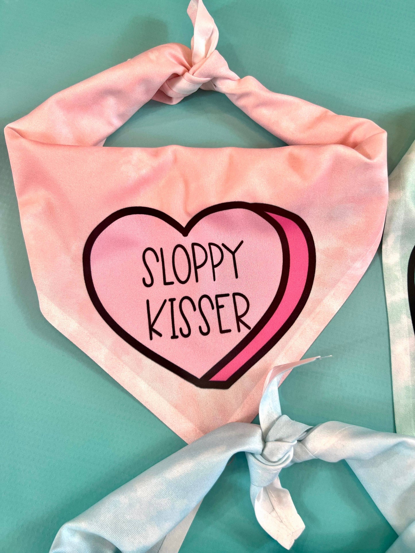 Sloppy Kisser Heart Dog Bandana