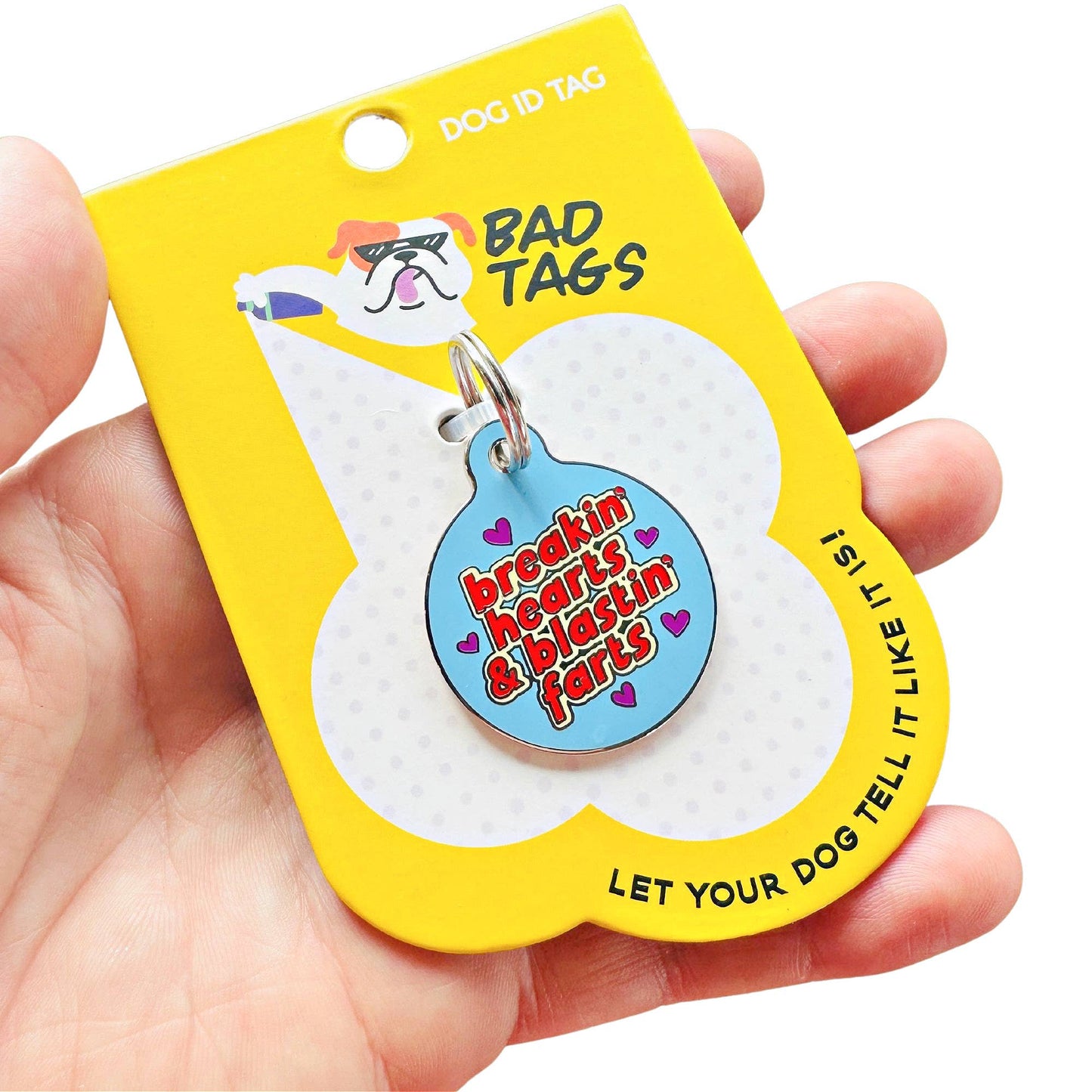 Dog Tag w/ Scannable QR Code - Breakin Hearts