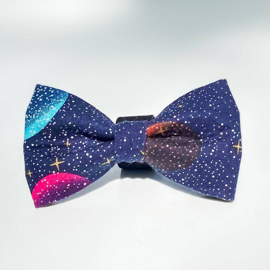 Doggish Galaxy Moons & Stars Dog Bow