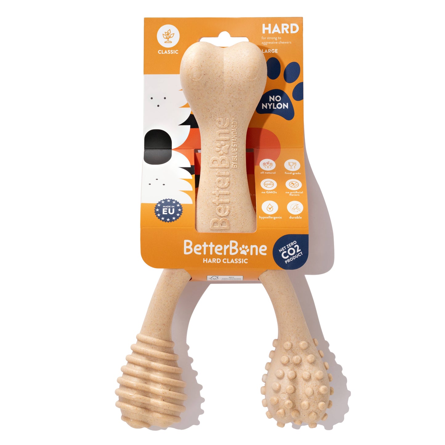 BetterBone HARD -Durable, All-Natural, No Nylon, Sustainable: Natural Venison / LARGE