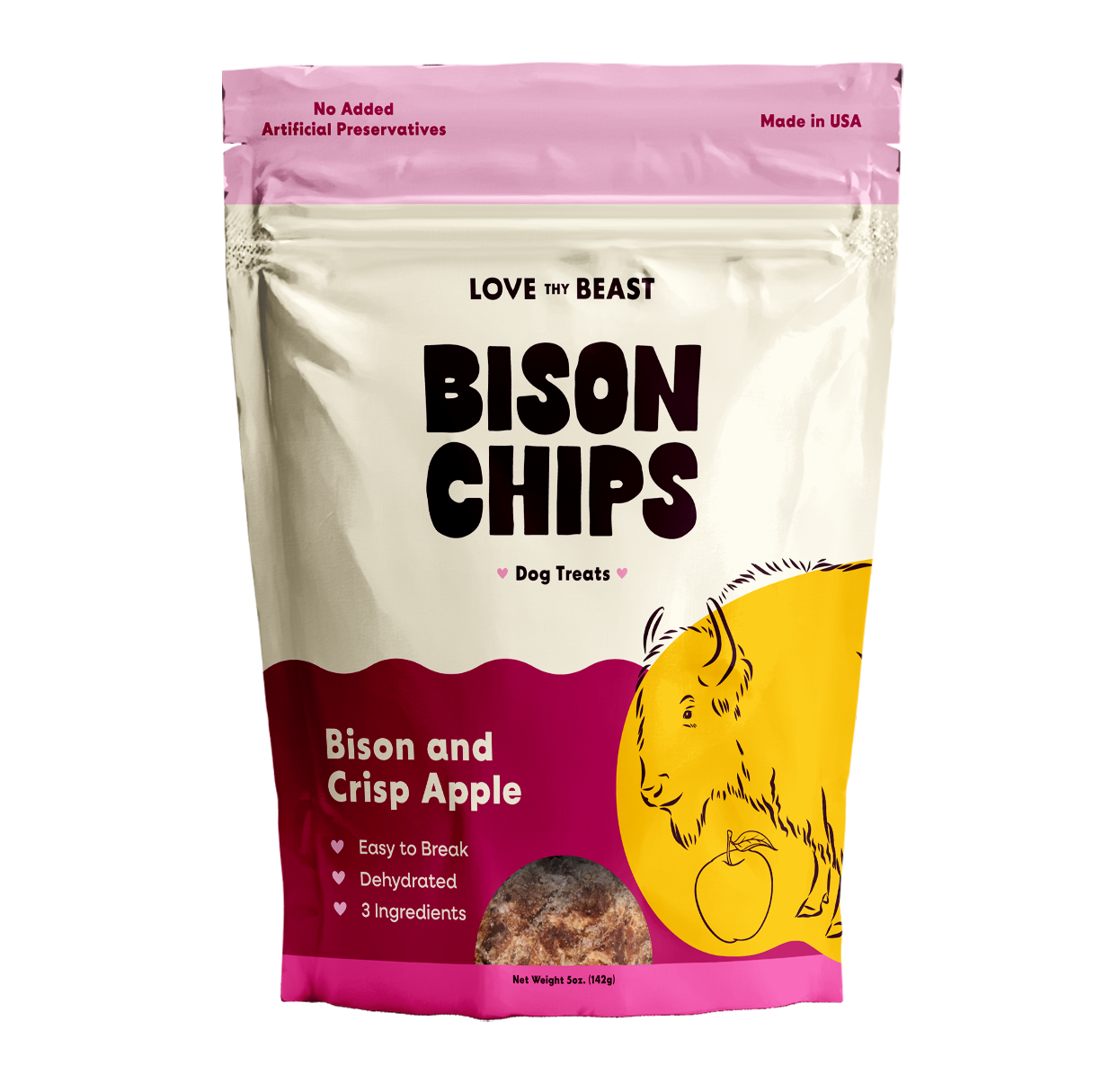 Bison Chips, Dehydrated Dog Treats