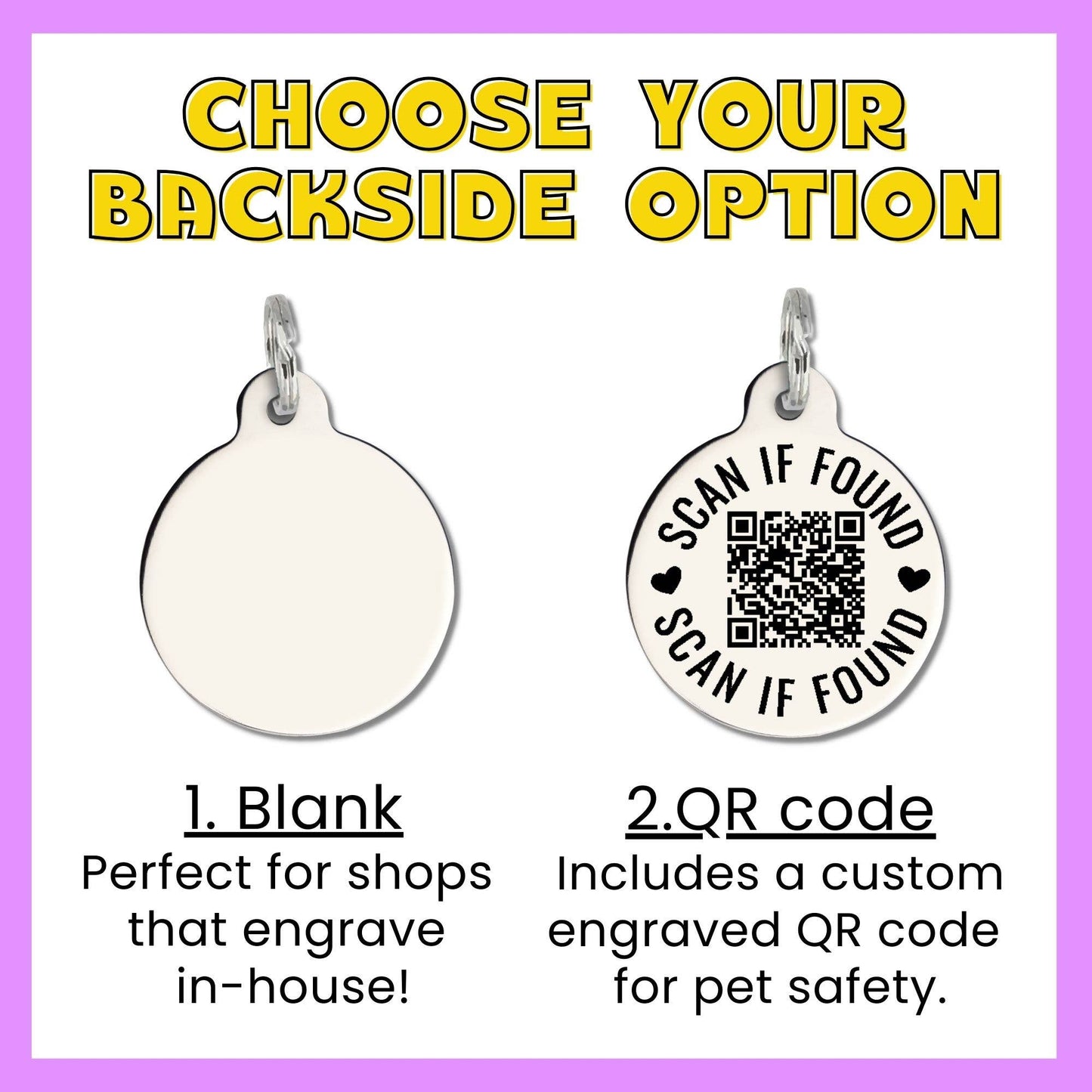 Dog Tag w/ Scannable QR Code - Breakin Hearts