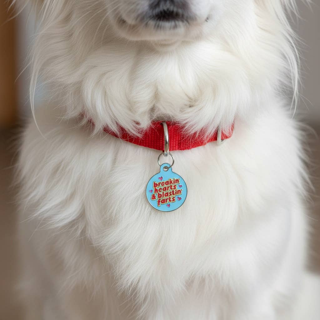 Dog Tag w/ Scannable QR Code - Breakin Hearts