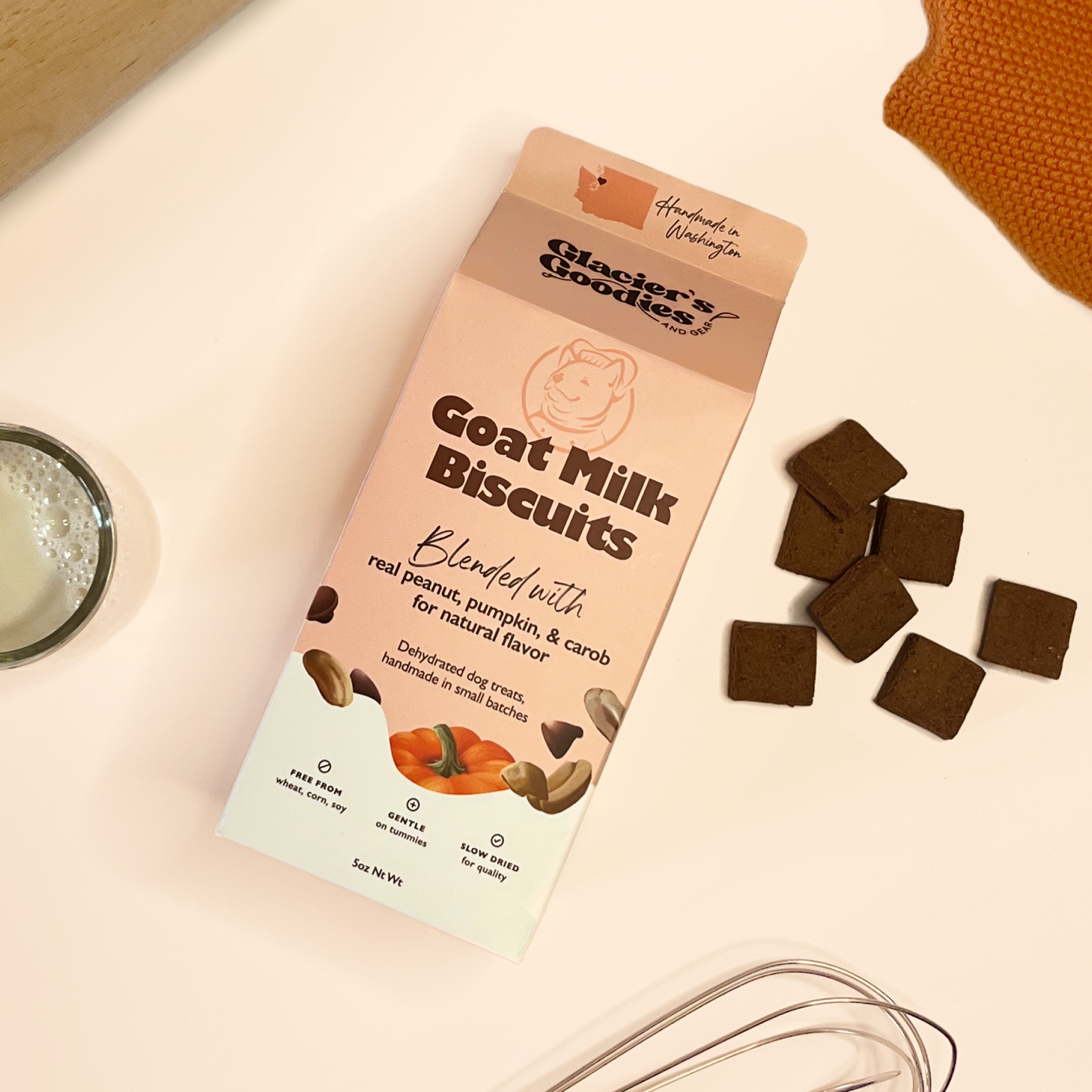 Goat Milk Dog Treats — Peanut, Pumpkin, and Carob