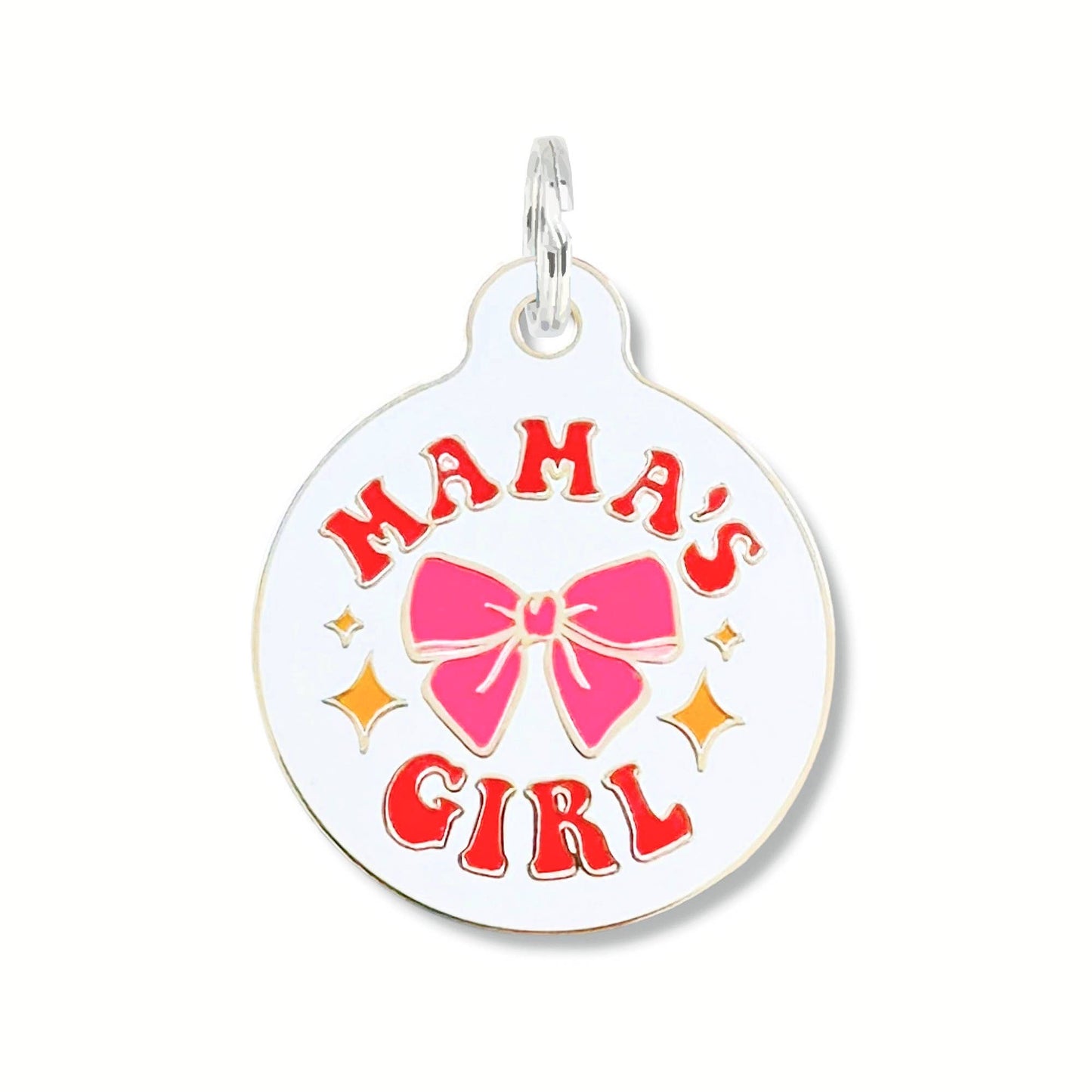 Dog Collar ID Tag w/ Personalized QR Code - Mama's Girl