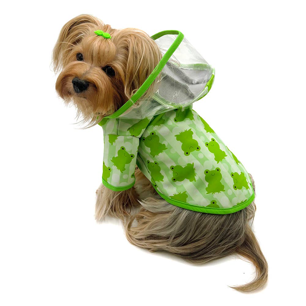 Clear View Froggy Raincoat with Fleece Lining and Detachable: X-LARGE