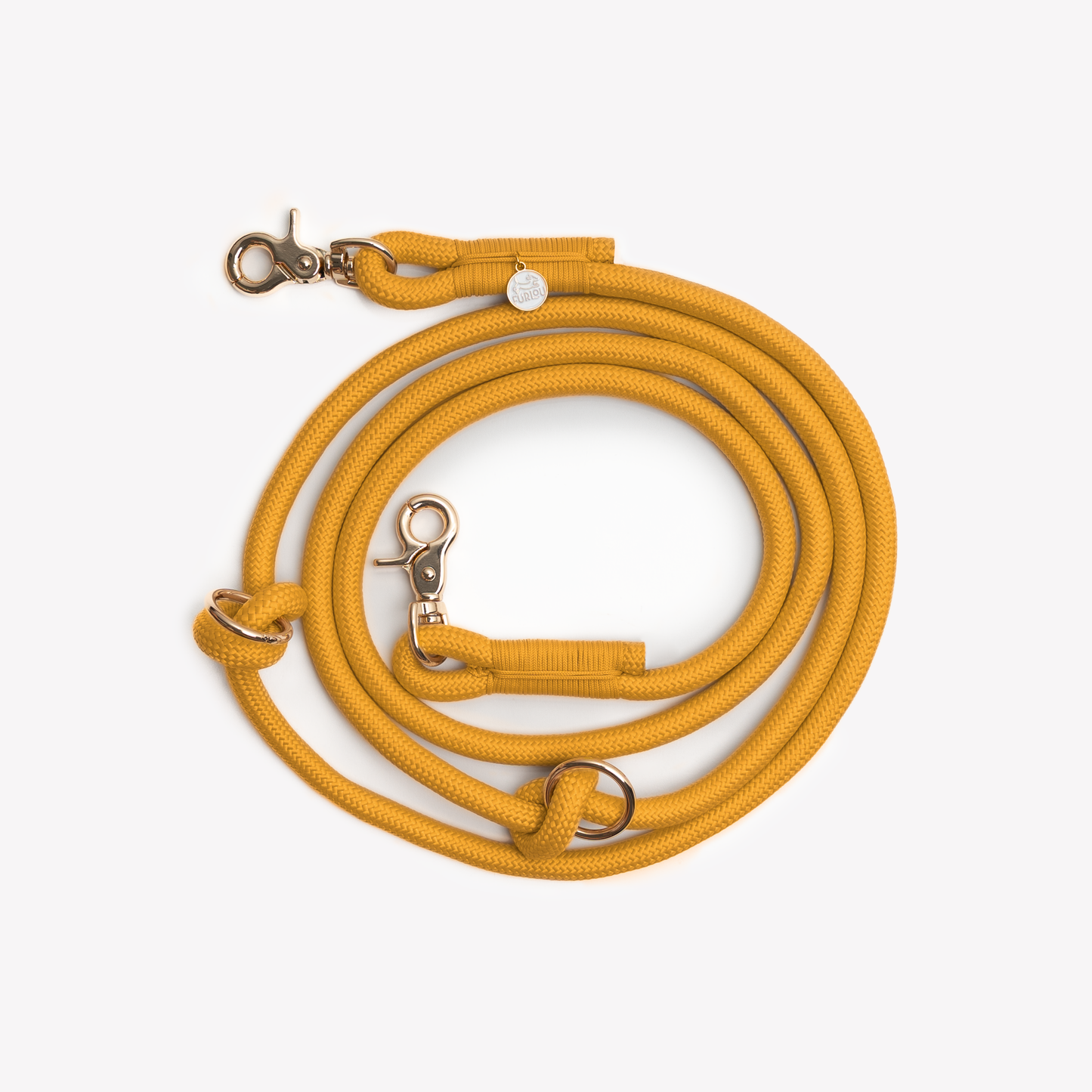 'Yellow' - Hands Free Dog Braided Rope Leash