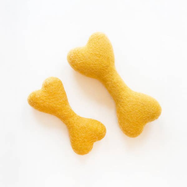 MB WOOLBONE Wool Dog Toy: Mulberry / L