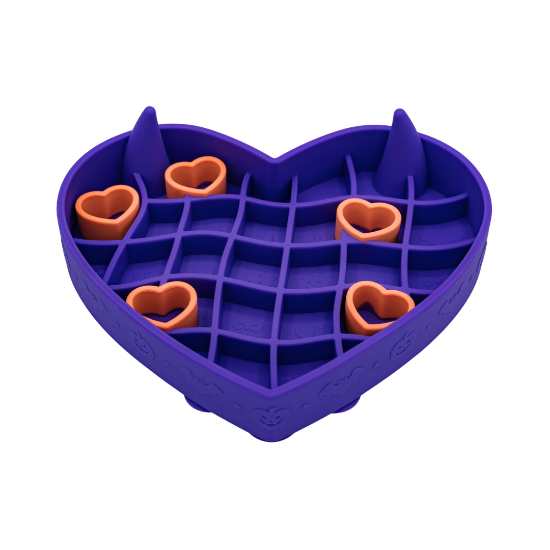 Heart-O-Ween Grub Mat: Witching Hour (Purple + Orange)