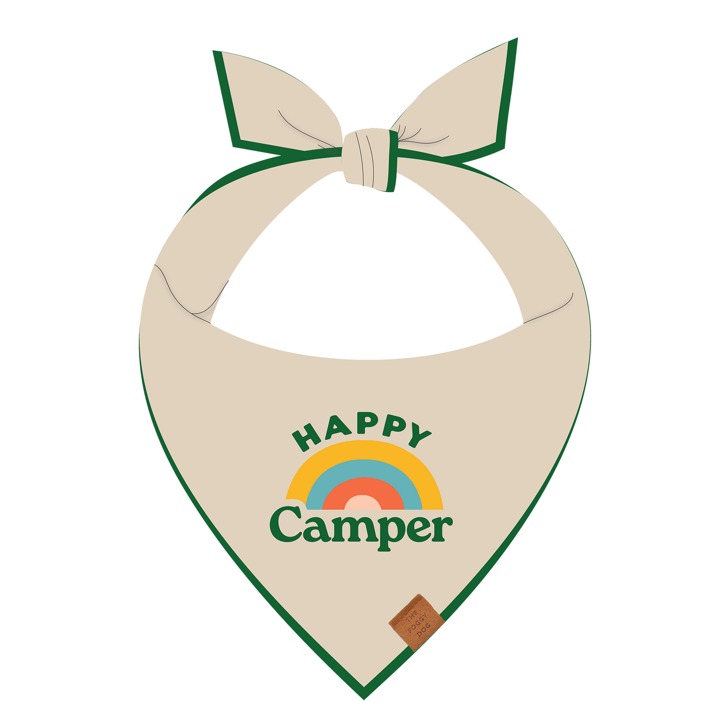 Happy Camper Embroidered Dog Bandana