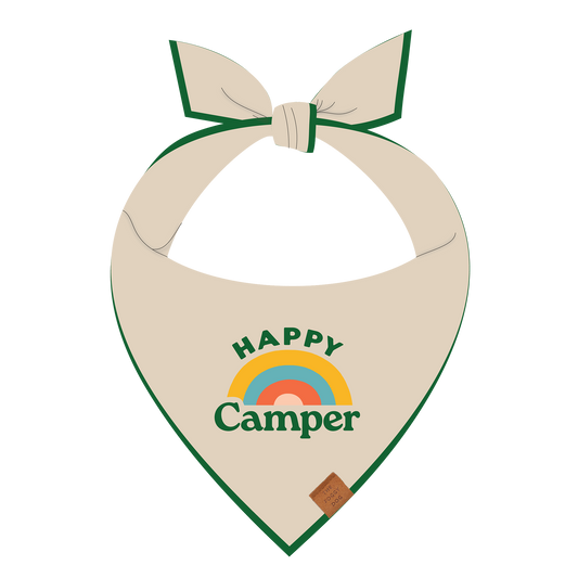 Happy Camper Embroidered Dog Bandana