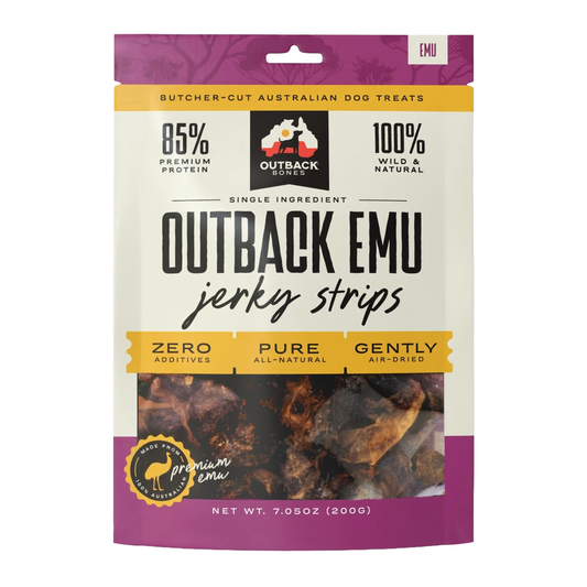 Emu Jerky Strips – Single Ingredient, 7 oz