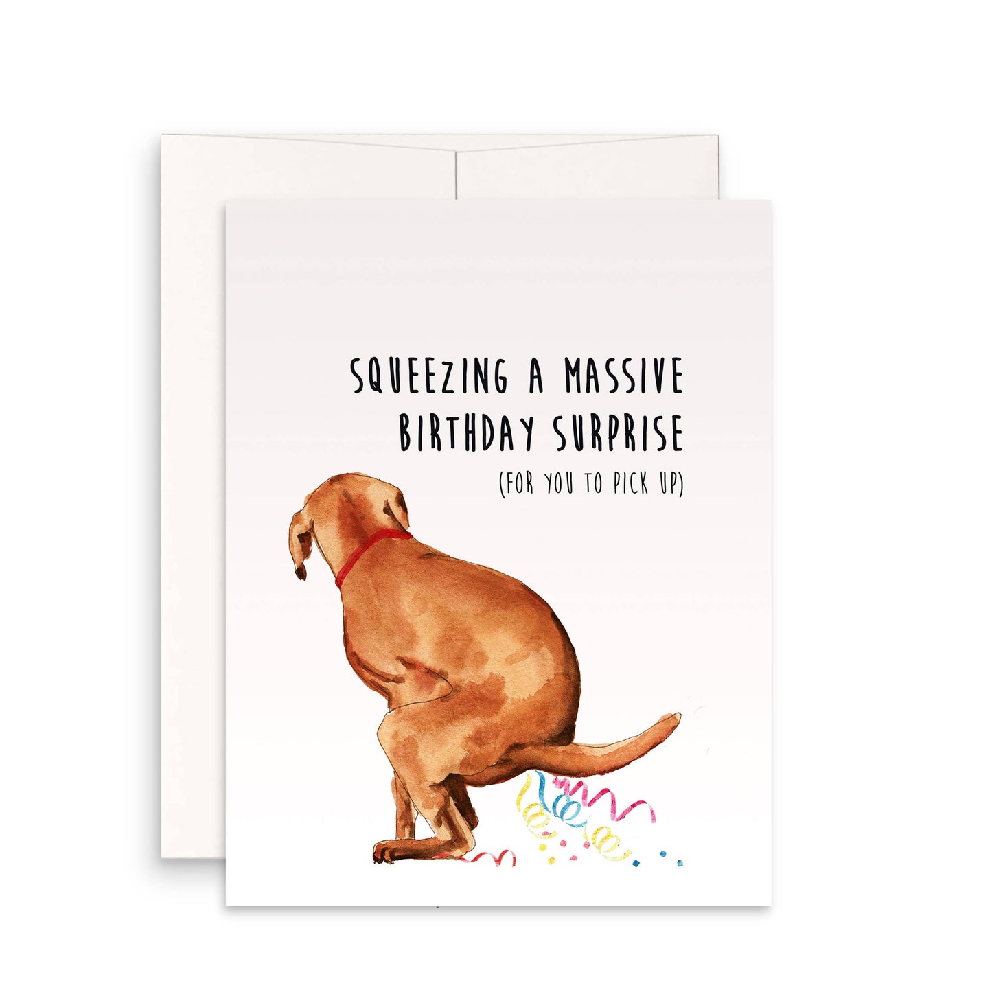 Squeezing a Massive Birthday Surprise (for you to pick up) Card
