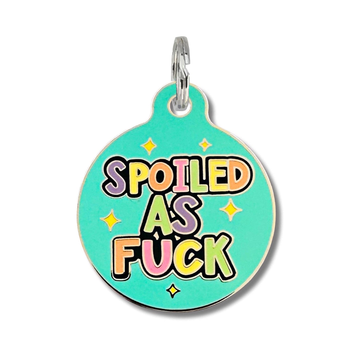 Dog ID Tag w/ Scannable Code - Spoiled As Fuck
