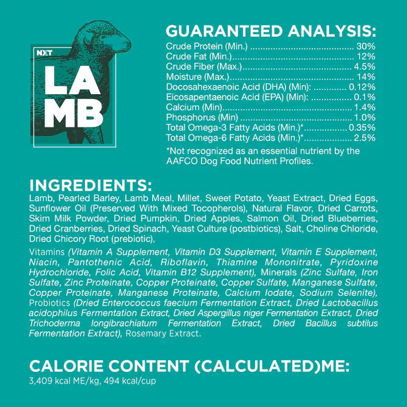 All-Natural Cold-Pressed Lamb Dog Food: 1.9 lb