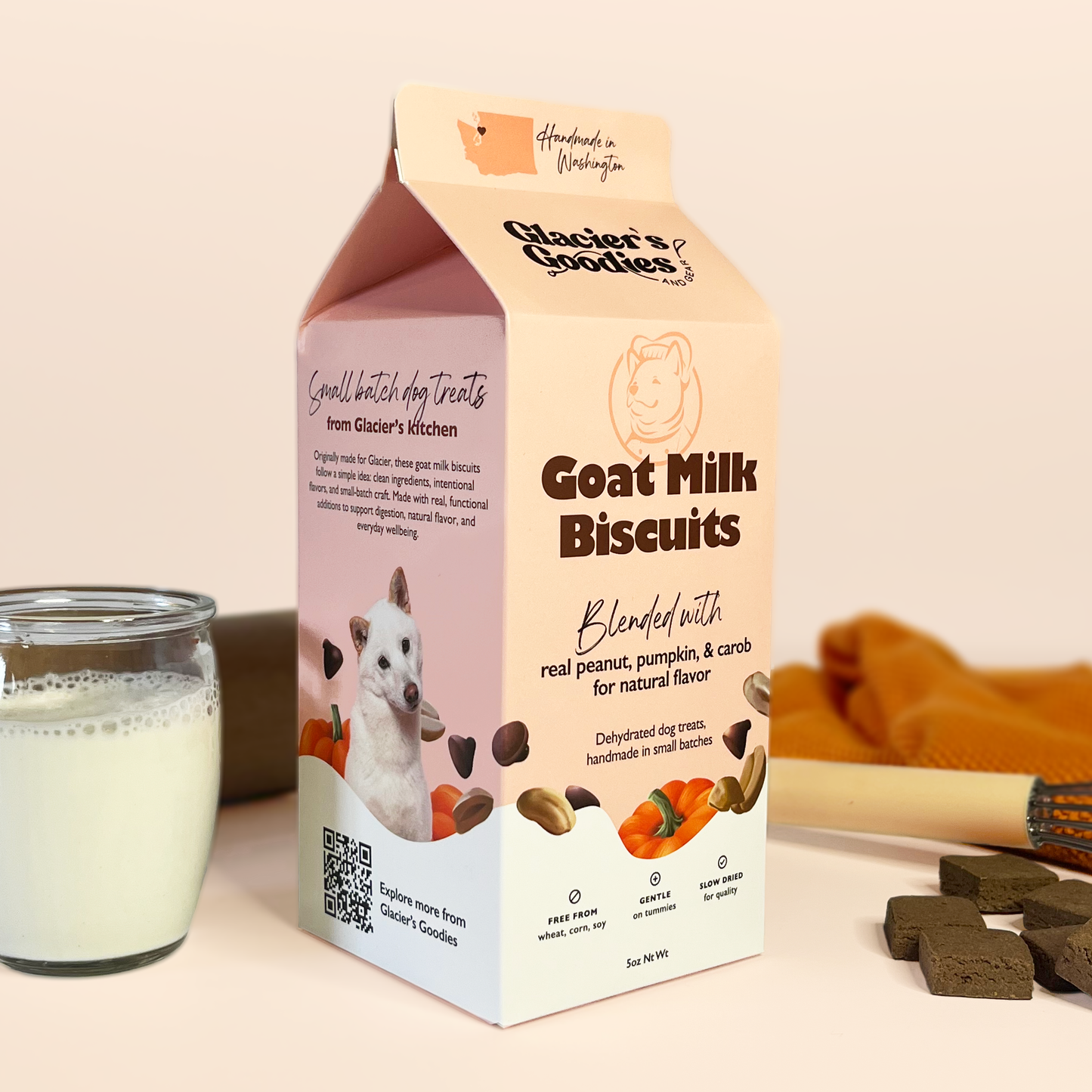 Goat Milk Dog Treats — Peanut, Pumpkin, and Carob