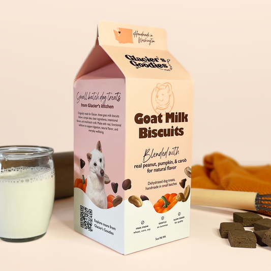 Goat Milk Dog Treats — Peanut, Pumpkin, and Carob