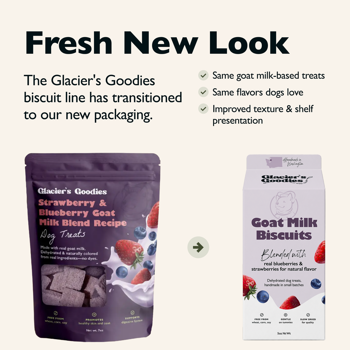 Goat Milk Dog Treats — Blueberry & Strawberry