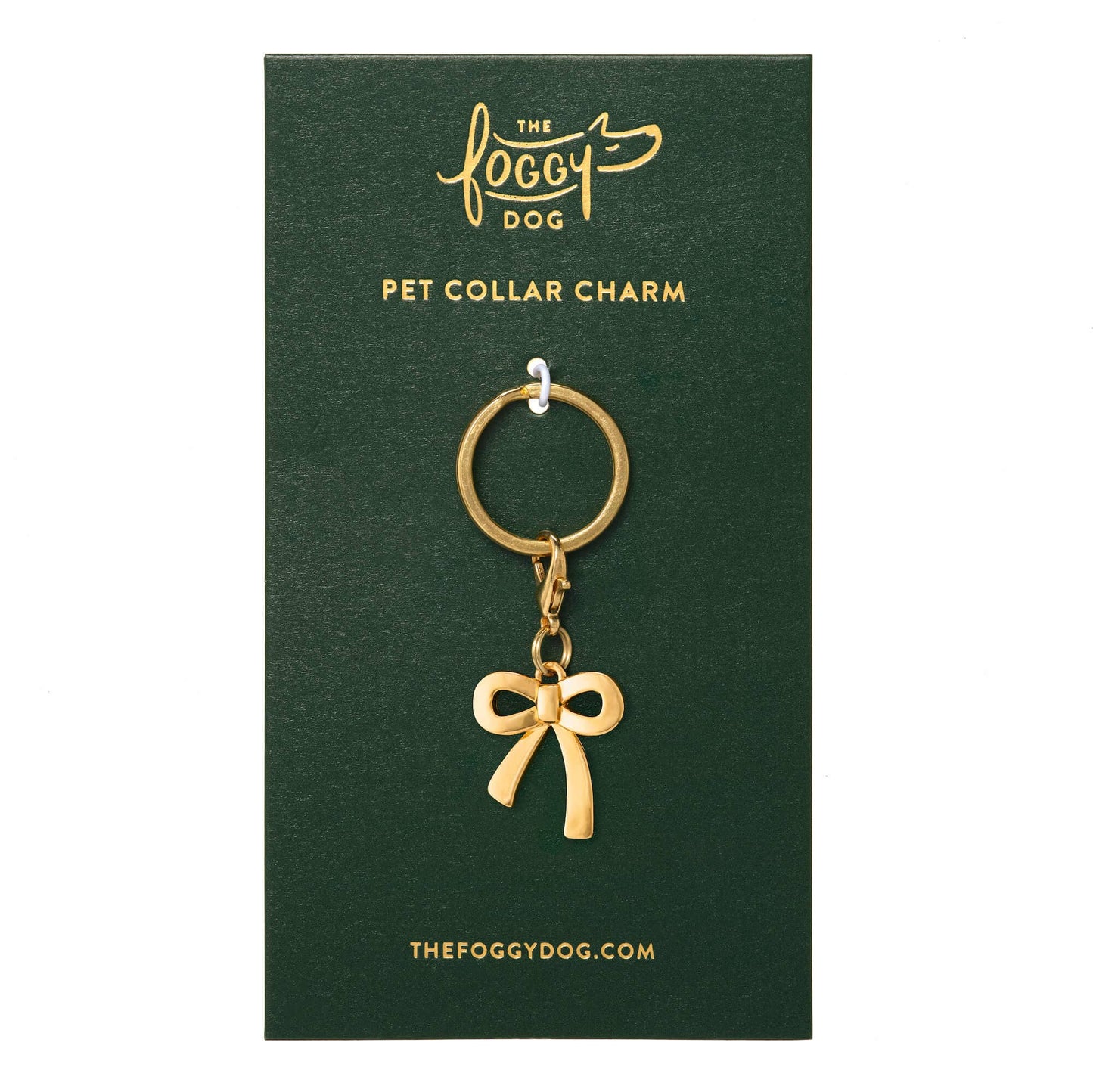 Gold Bow Collar Charm: Charm Only