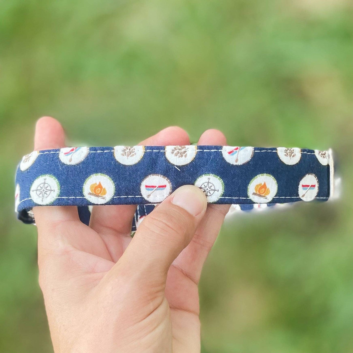 Doggish Camping Icons Dog Collar