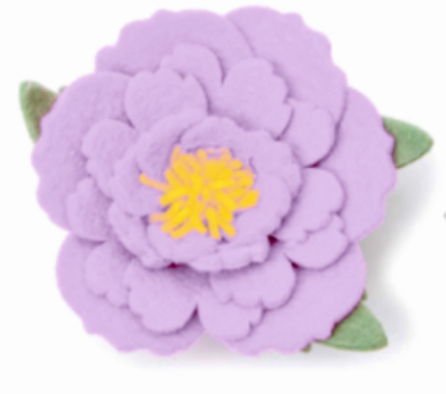 Lilac Peony Dog Collar Flower