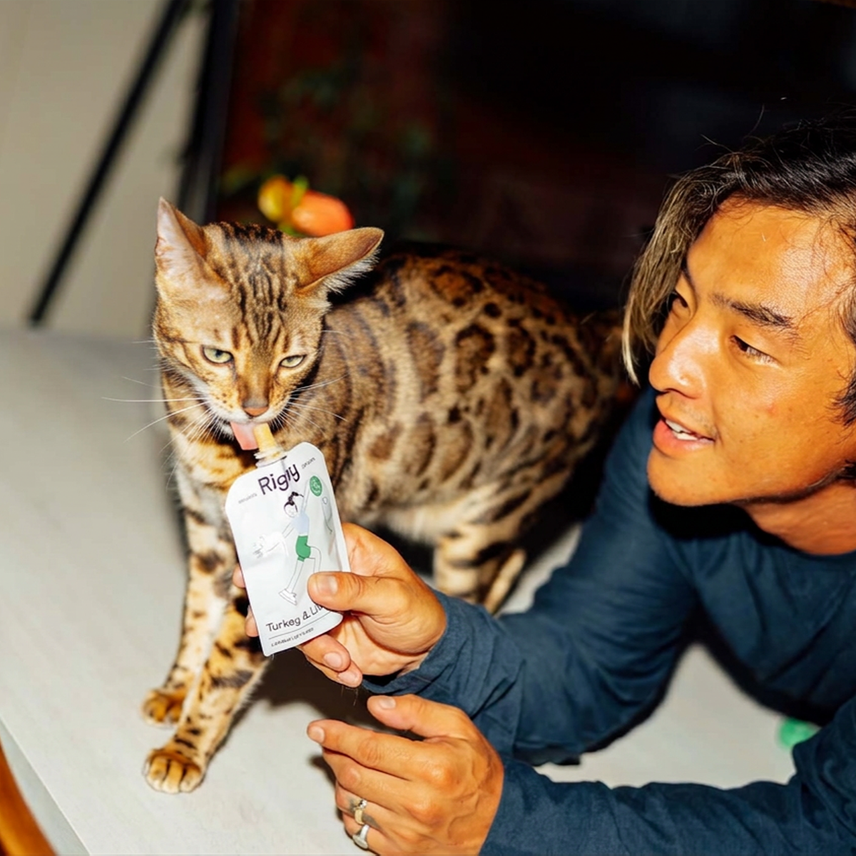 Rigby Essential Cat Treats, Chicken & Cod Lickable Pouch