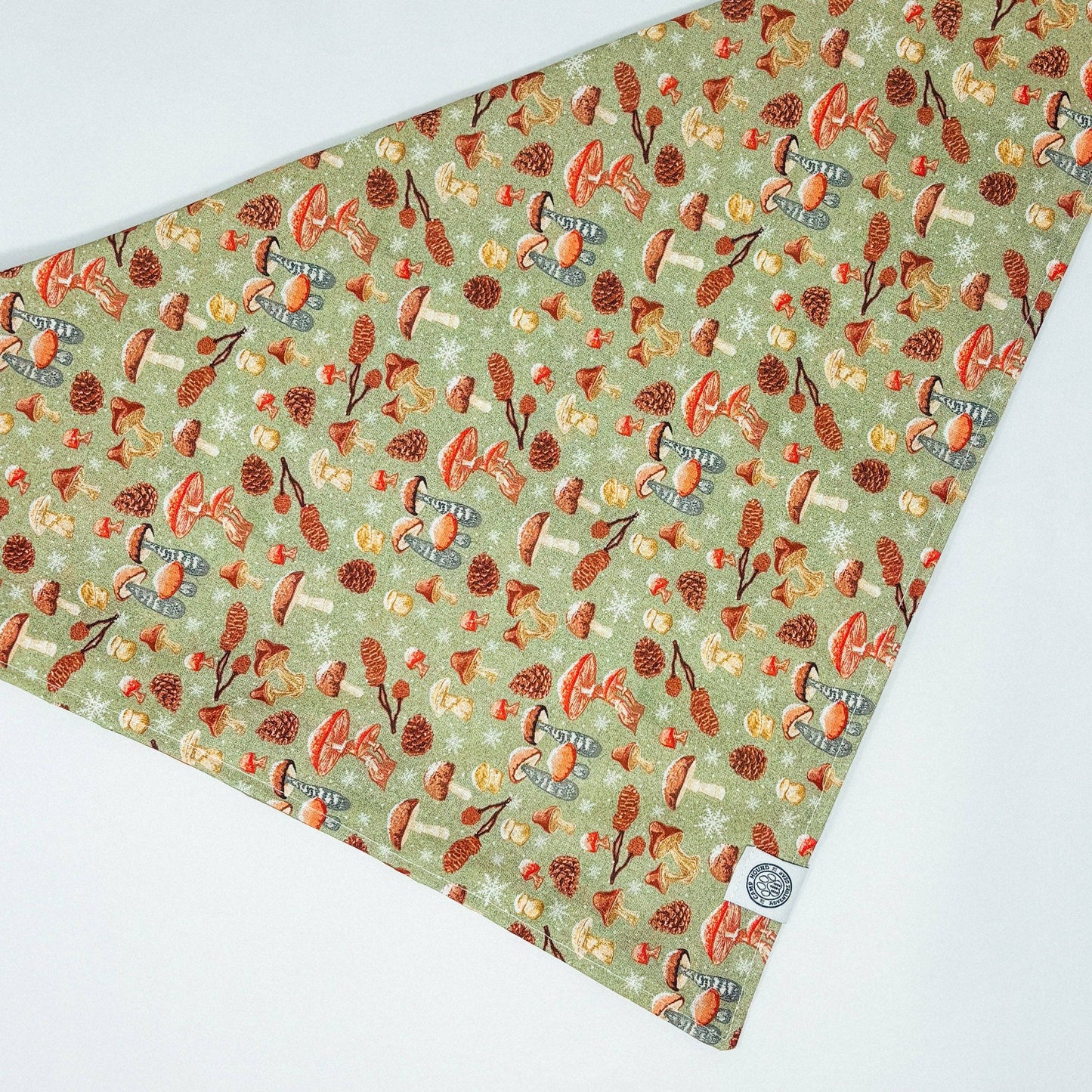Juniper Dog Bandana | Winter Mushroom Pinecone Pet Accessory