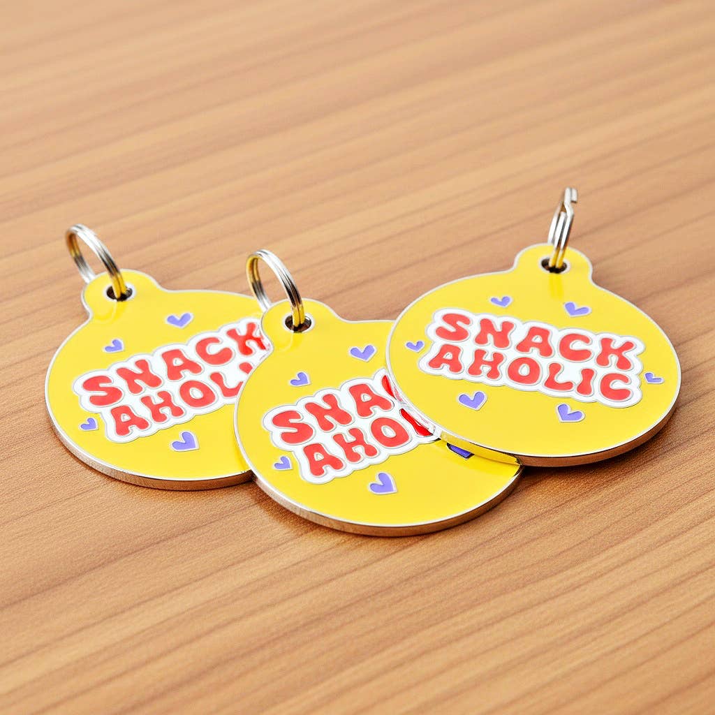 Dog Tag w/ Personalized QR Code - Snackaholic