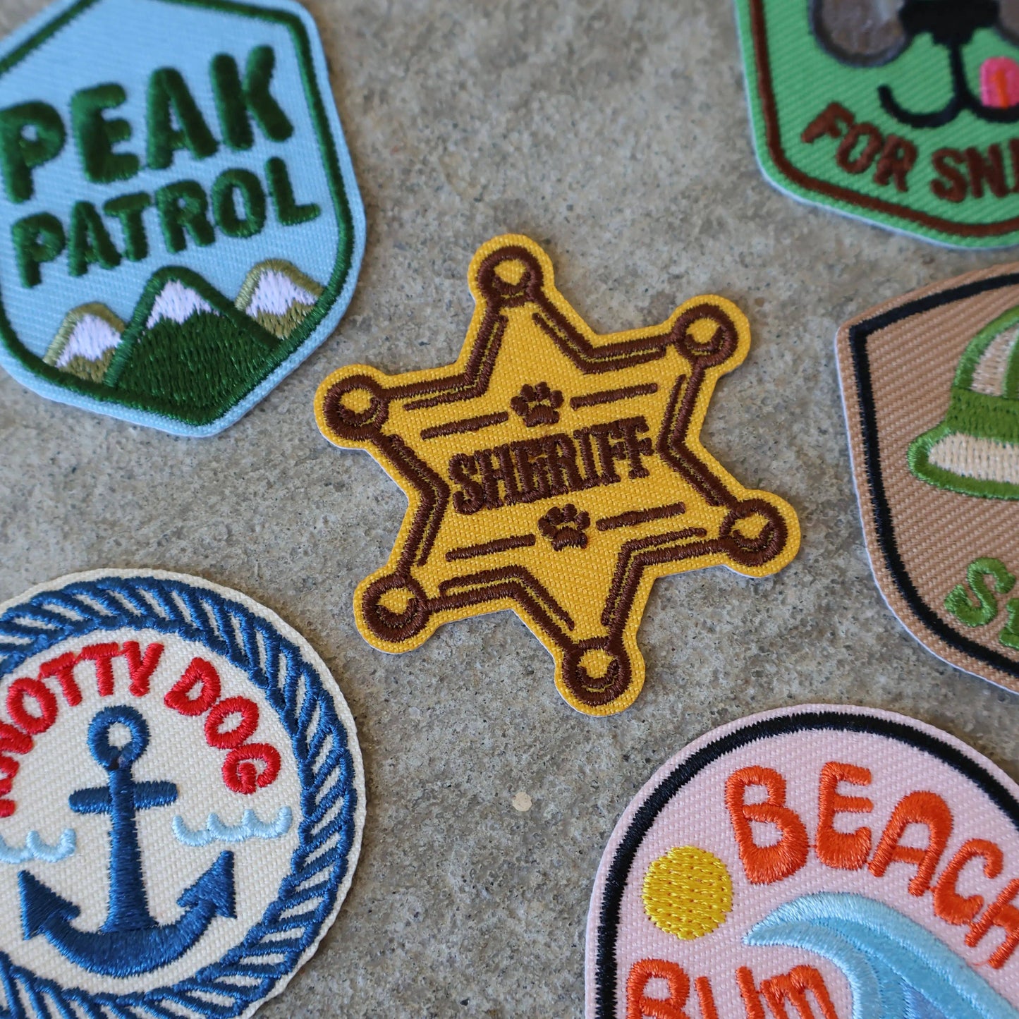 Sheriff Badge | Velcro or Iron-On Patch for Pets