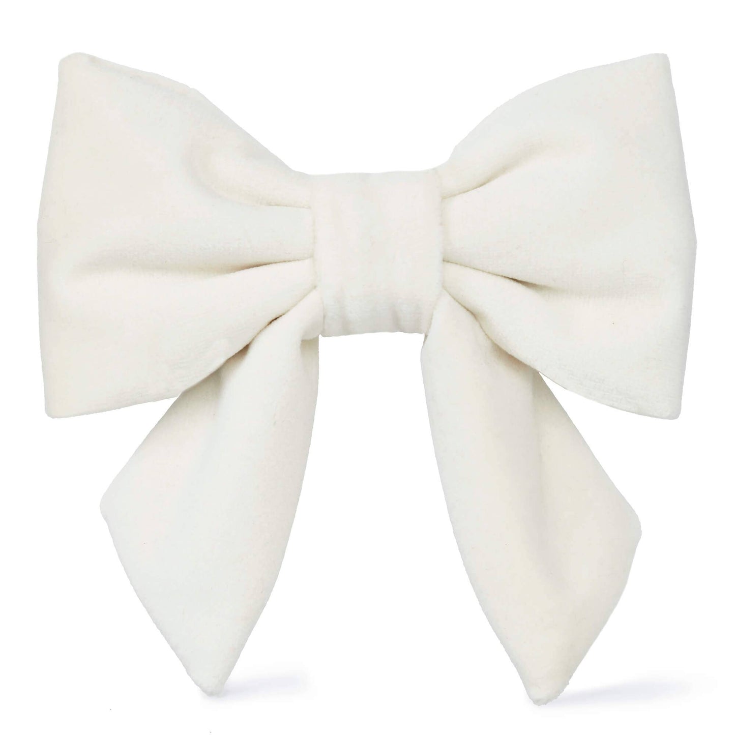 Ivory Velvet Lady Dog Bow