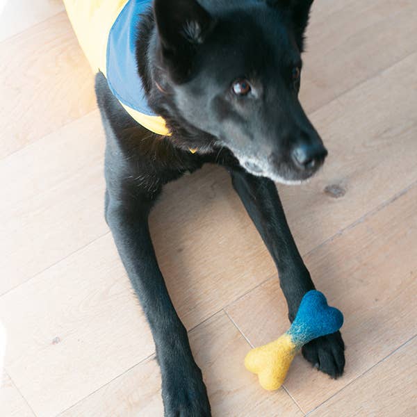 RAINCOAT OMBRE WOOLBONE Wool Dog Toy Large