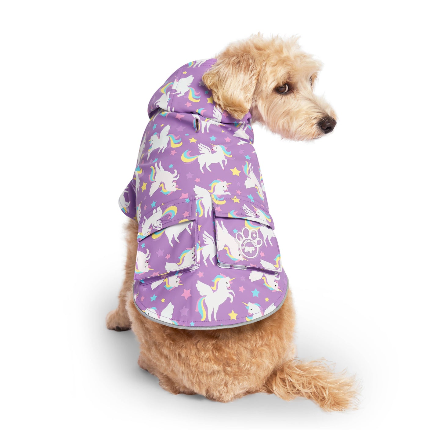 Torrential Tracker Dog Raincoat (Wet Reveal Unicorns): Wet Reveal Unicorns