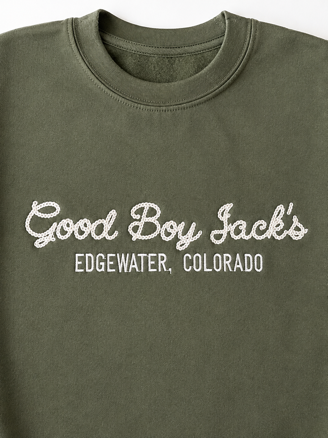 Good Boy Jack's Green Embroidered Sweatshirt