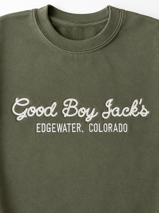 Good Boy Jack's Green Embroidered Sweatshirt