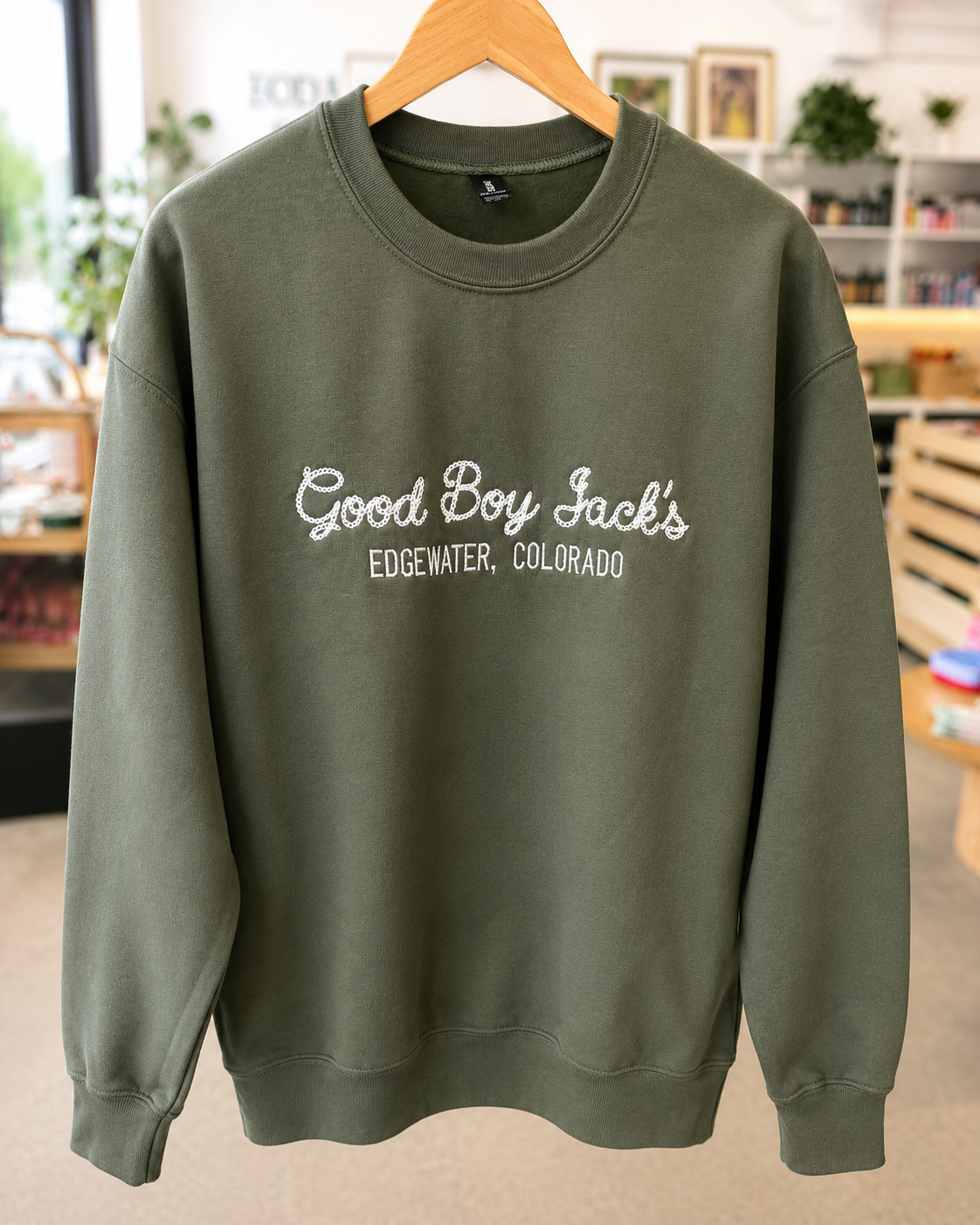 Good Boy Jack's Green Embroidered Sweatshirt
