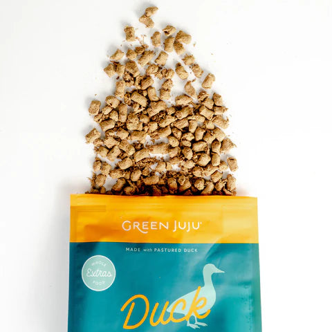Green Juju Extras Freeze-Dried Raw Duck & Sardine Recipe for Dogs & Cats